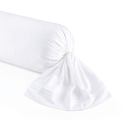 Pillowcase(s) cotton satin - Biarritz White / White 43 x 210 cm