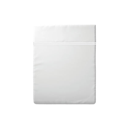 Flat sheet cotton satin - Biarritz White / White 240 x 300 cm