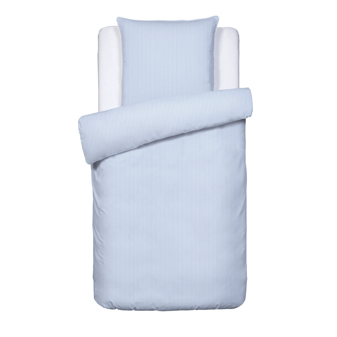 Duvet cover + pillowcase cotton percale - Grenoble Light blue