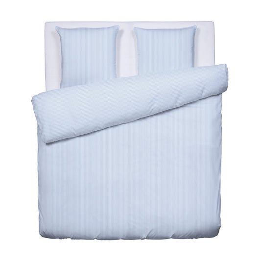 Duvet cover + pillowcase cotton percale - Grenoble Light blue
