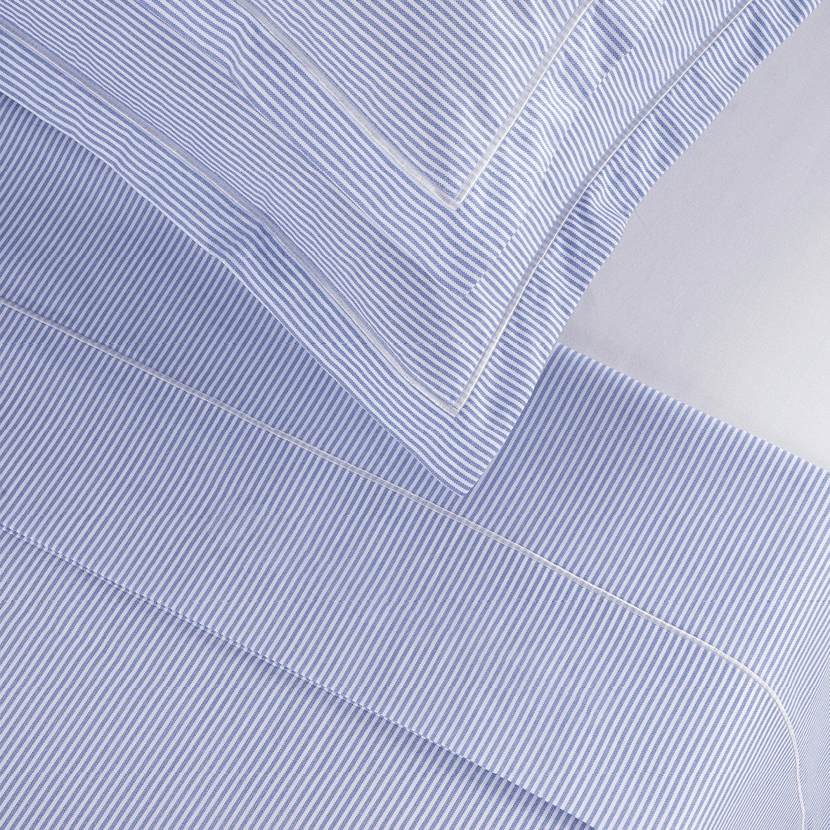 Duvet cover + pillowcase cotton percale - Grenoble Light blue