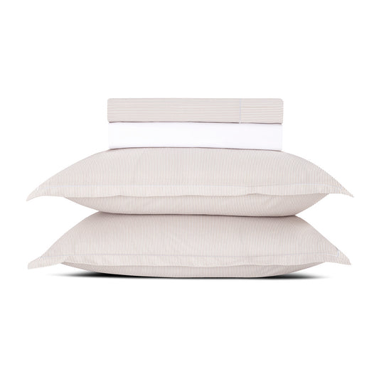 <p>Ensemble de draps coton percale - Grenoble Taupe</p>
