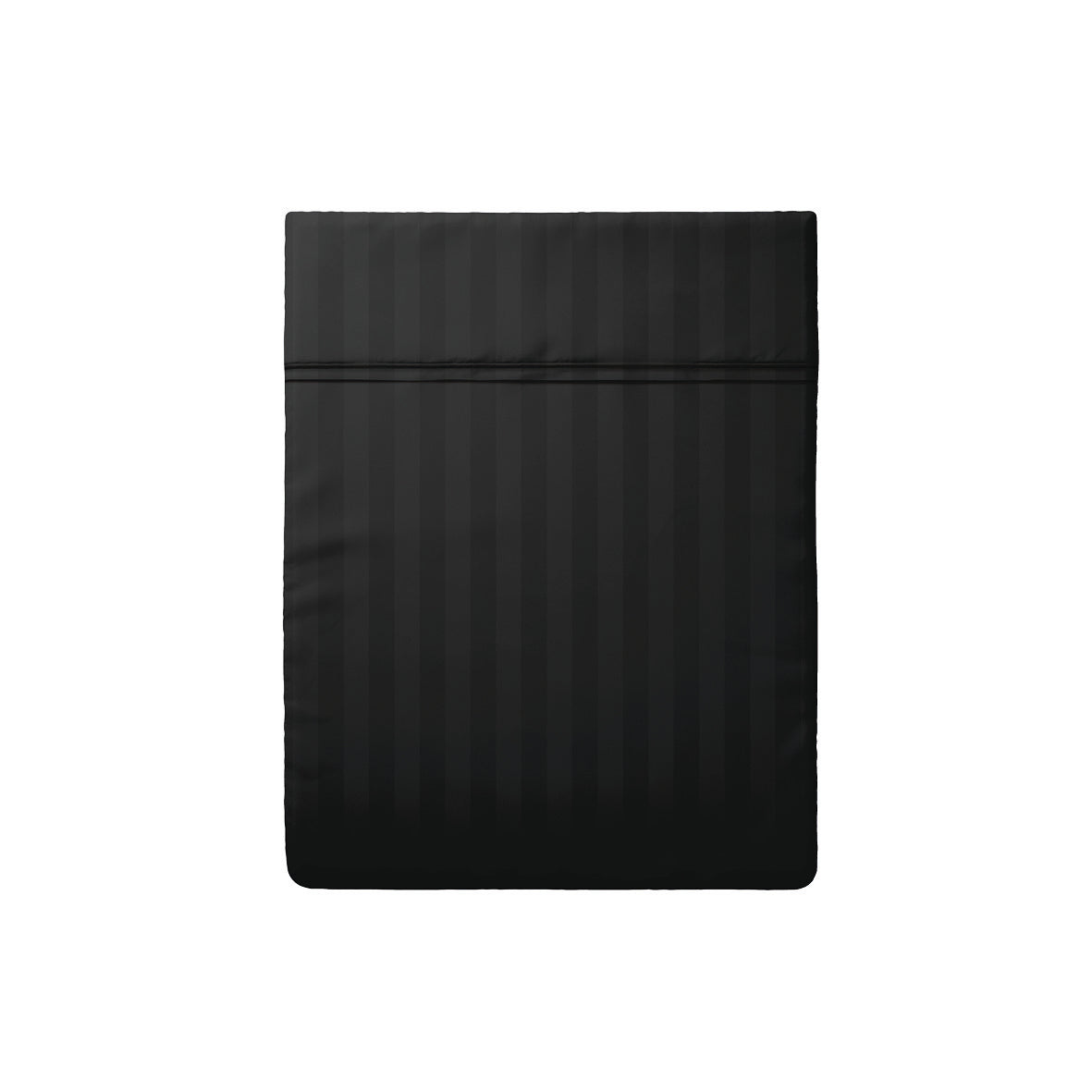 Flat sheet cotton satin dobby stripe woven - Black