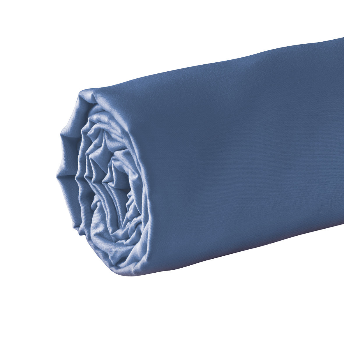 <p>Drap-housse satin de coton - Bleu</p>