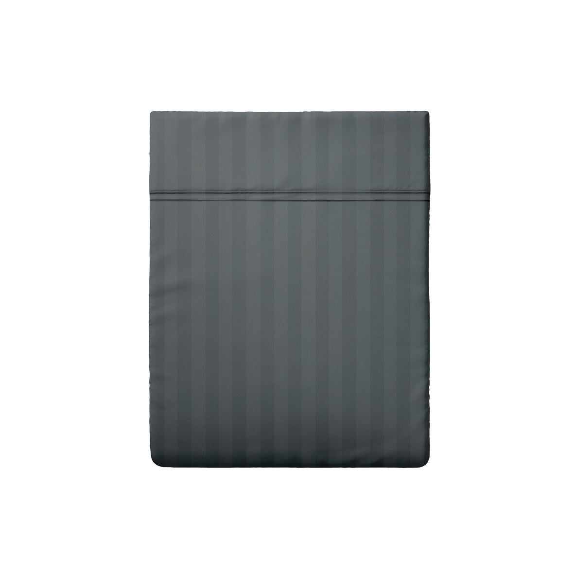 Flat sheet cotton satin dobby stripe woven - Dark grey