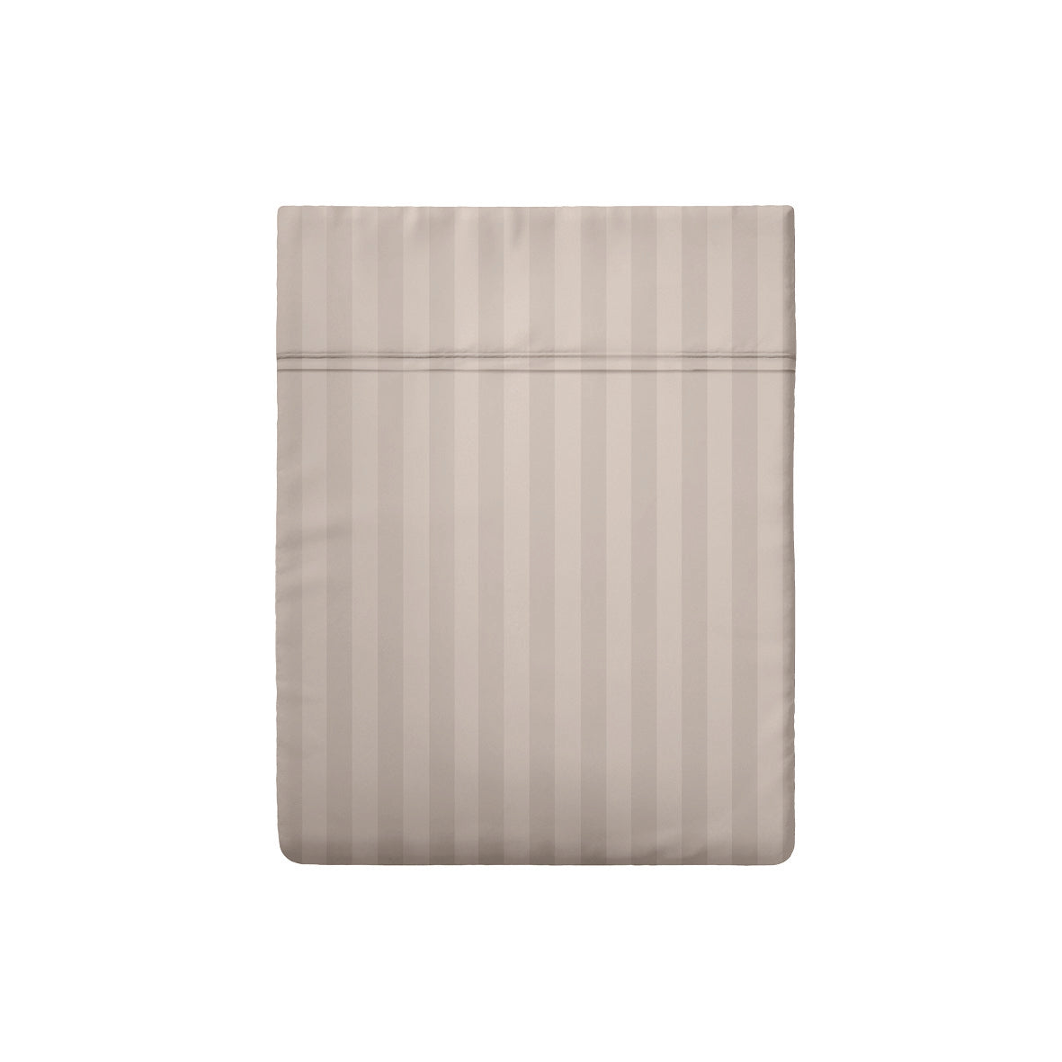 Flat sheet cotton satin dobby stripe woven - Taupe