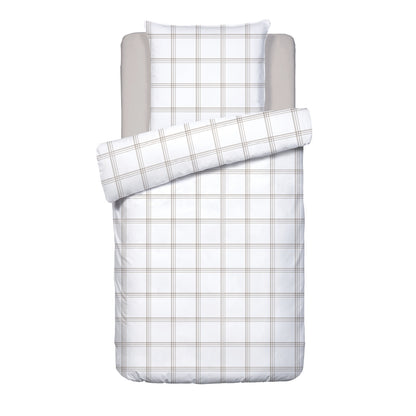 Duvet cover + pillowcase cotton satin - Apolline Taupe