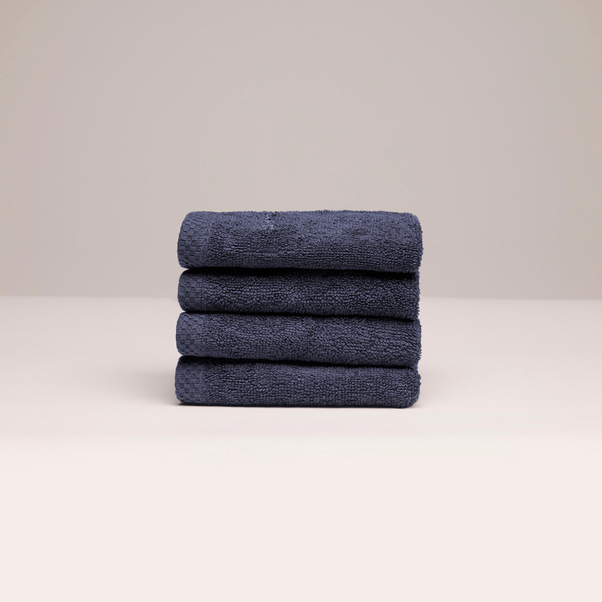 Guest towel combed cotton LT - Oasis - 4 x (30 x 30 cm) Navy blue
