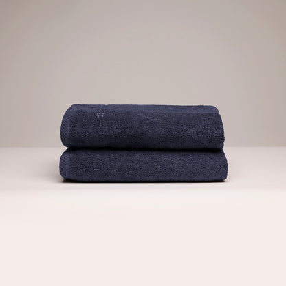 Bath towel combed cotton LT - Oasis - 2 x (70 x 140 cm) Navy blue