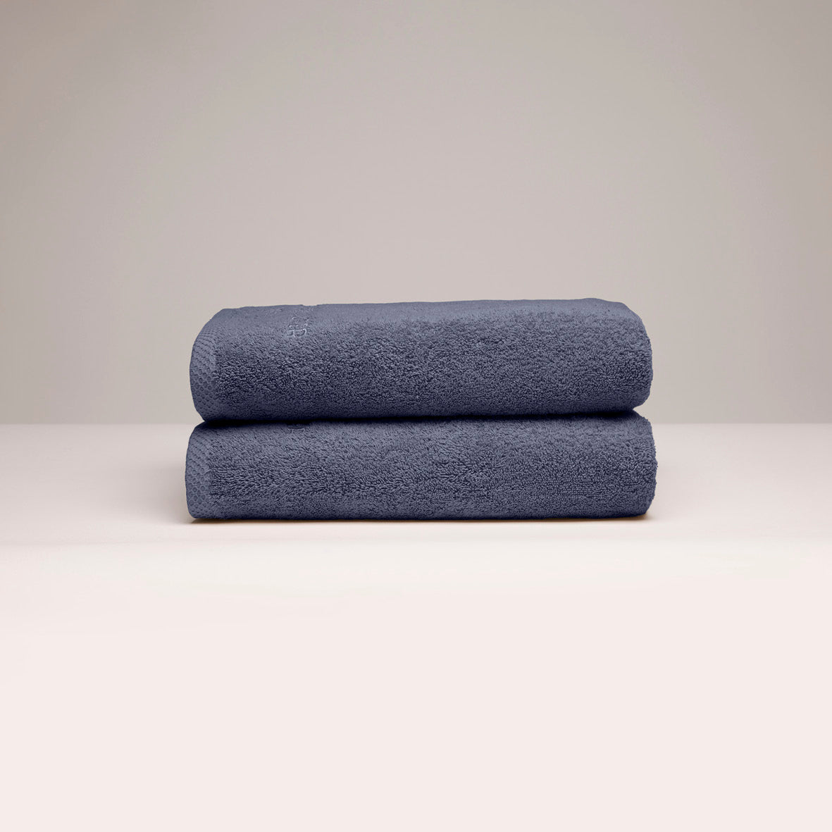 Hand towel combed cotton LT - Oasis - 2 x (50 x 100 cm) Blue grey