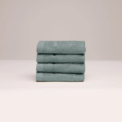 Guest towel combed cotton LT - Oasis - 4 x (30 x 30 cm) Bottle green