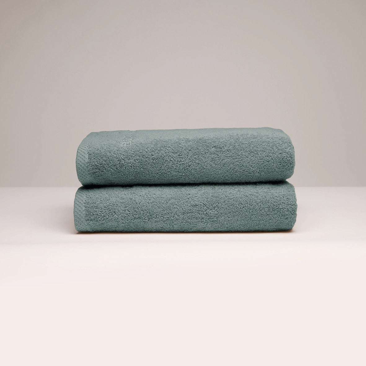 Bath towel combed cotton LT - Oasis - 2 x (70 x 140 cm) Bottle green