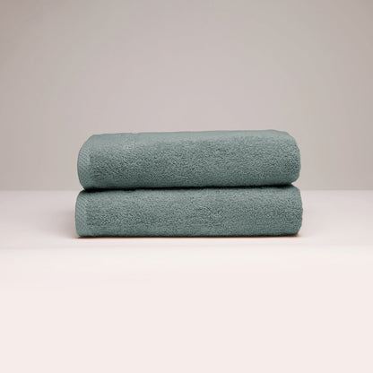 Bath towel combed cotton LT - Oasis - 2 x (70 x 140 cm) Bottle green