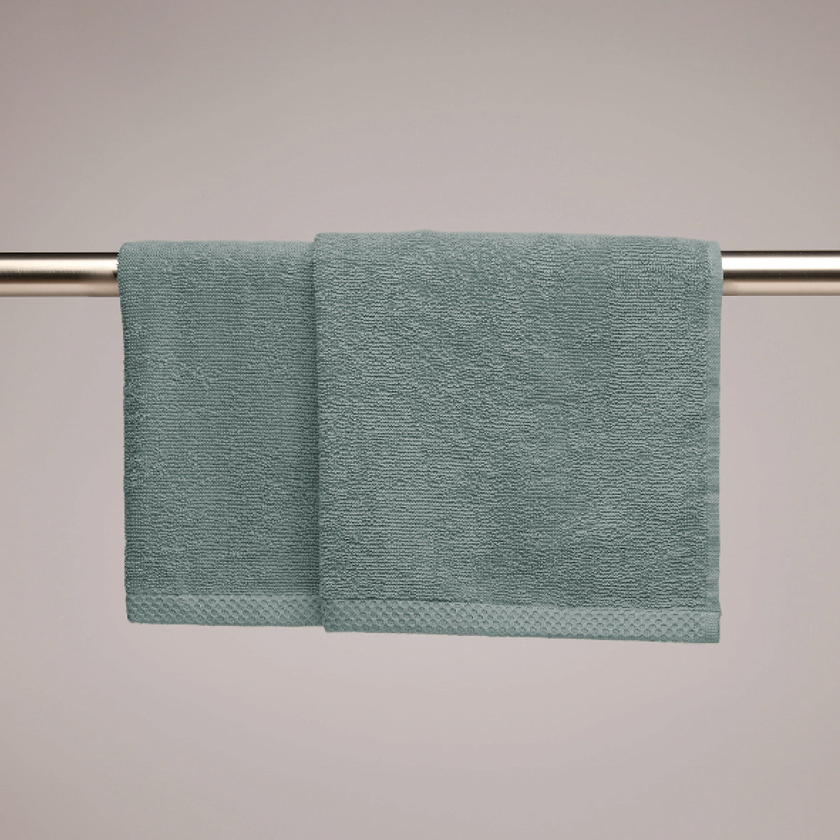 Kitchen towel combed cotton LT - Oasis - 2 x (45 x 45 cm) Bottle green