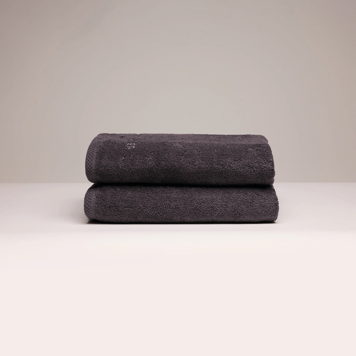 Hand towel combed cotton LT - Oasis - 2 x (50 x 100 cm) Dark grey