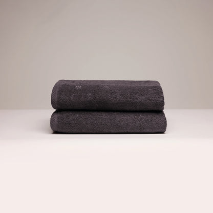 Hand towel combed cotton LT - Oasis - 2 x (50 x 100 cm) Dark grey