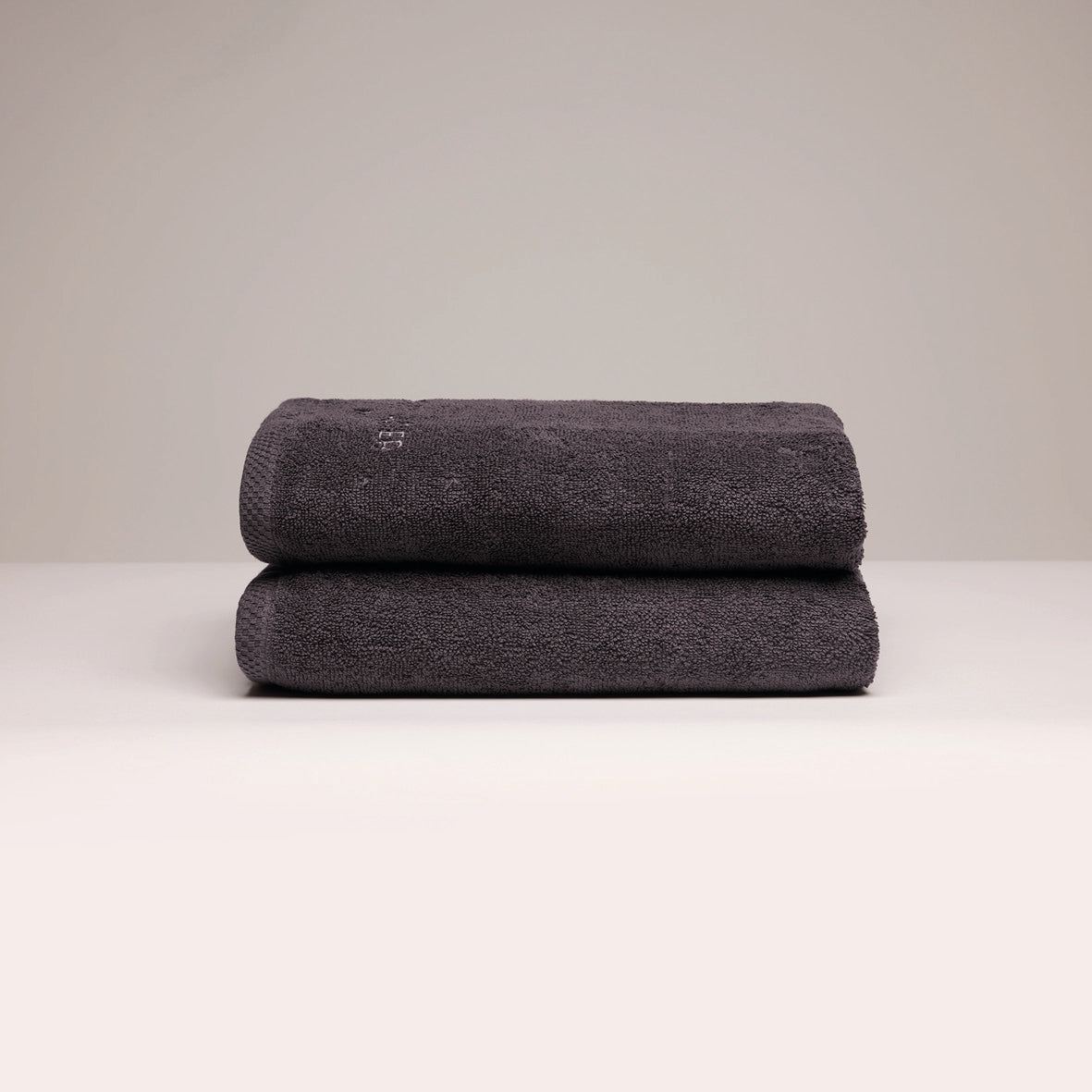 Bath towel combed cotton LT - Oasis - 2 x (70 x 140 cm) Dark grey