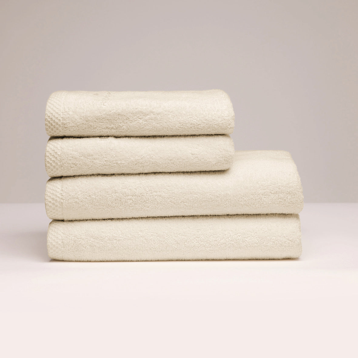 Hand towel + bath towel combed cotton LT - Oasis - 2 x (50 x 100 cm) + 2 x (70 x 140 cm) Ivory