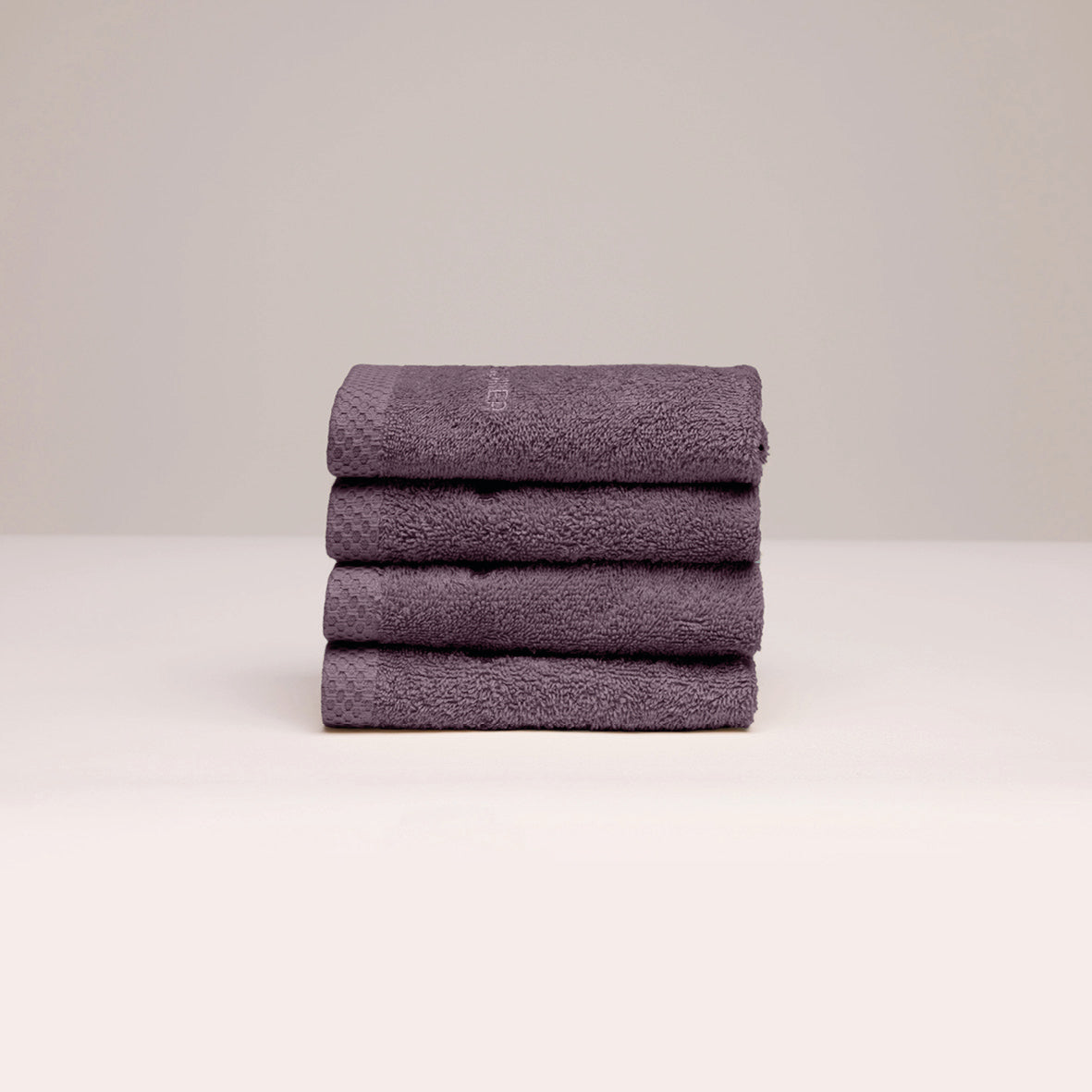 Guest towel combed cotton LT - Oasis - 4 x (30 x 30 cm) Mauve