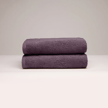Bath towel combed cotton LT - Oasis - 2 x (70 x 140 cm) Mauve