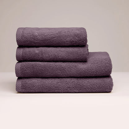 Hand towel + bath towel combed cotton LT - Oasis - 2 x (50 x 100 cm) + 2 x (70 x 140 cm) Mauve