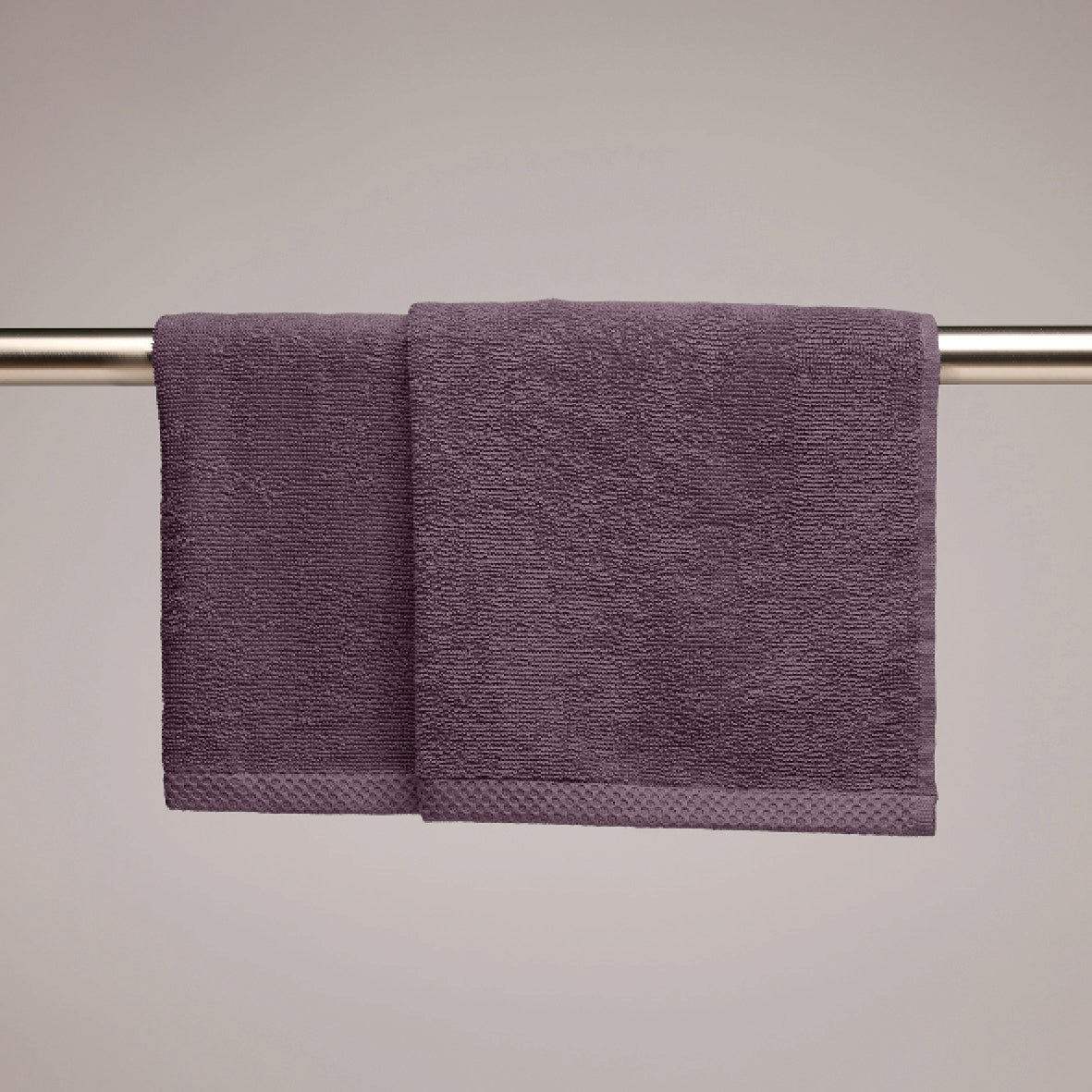 Kitchen towel combed cotton LT - Oasis - 2 x (45 x 45 cm) Mauve