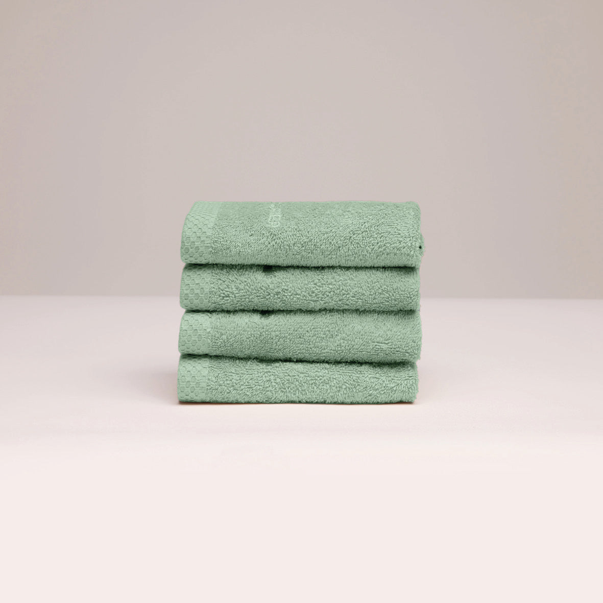 Guest towel combed cotton LT - Oasis - 4 x (30 x 30 cm) Sage green