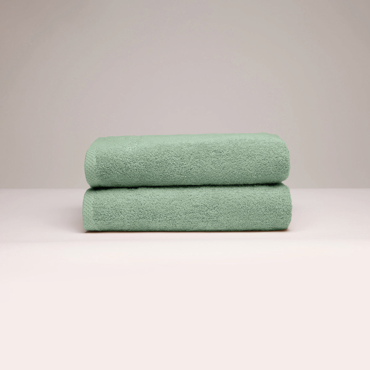 Hand towel combed cotton LT - Oasis - 2 x (50 x 100 cm) Sage green
