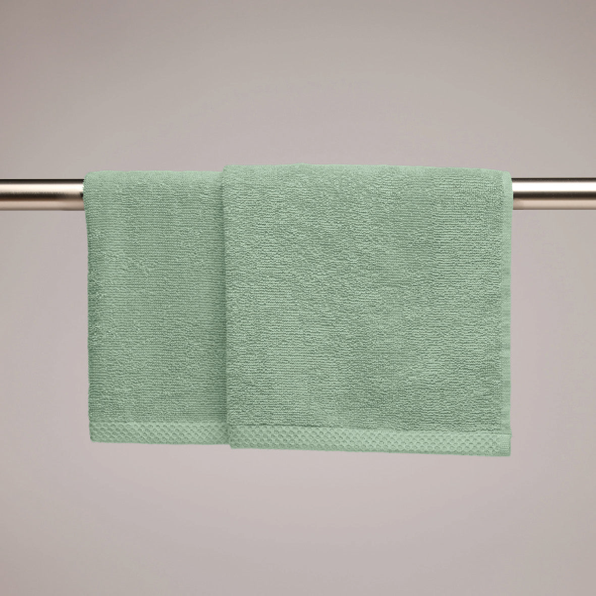 Kitchen towel combed cotton LT - Oasis - 2 x (45 x 45 cm) Sage green