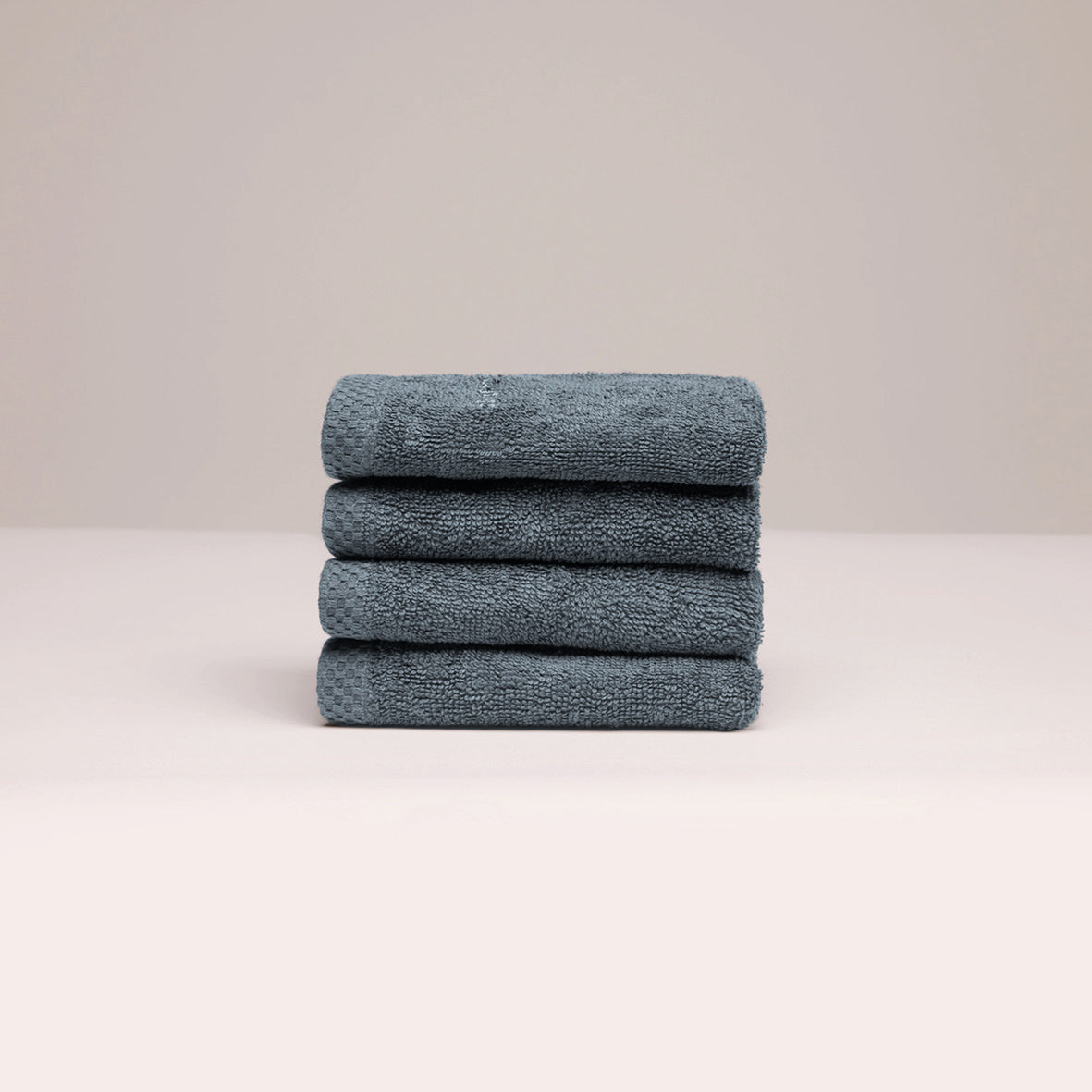 Guest towel combed cotton LT - Oasis - 4 x (30 x 30 cm) Prussian blue