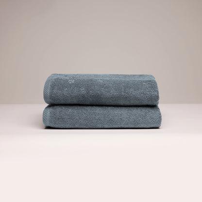 Bath towel combed cotton LT - Oasis - 2 x (70 x 140 cm) Prussian blue