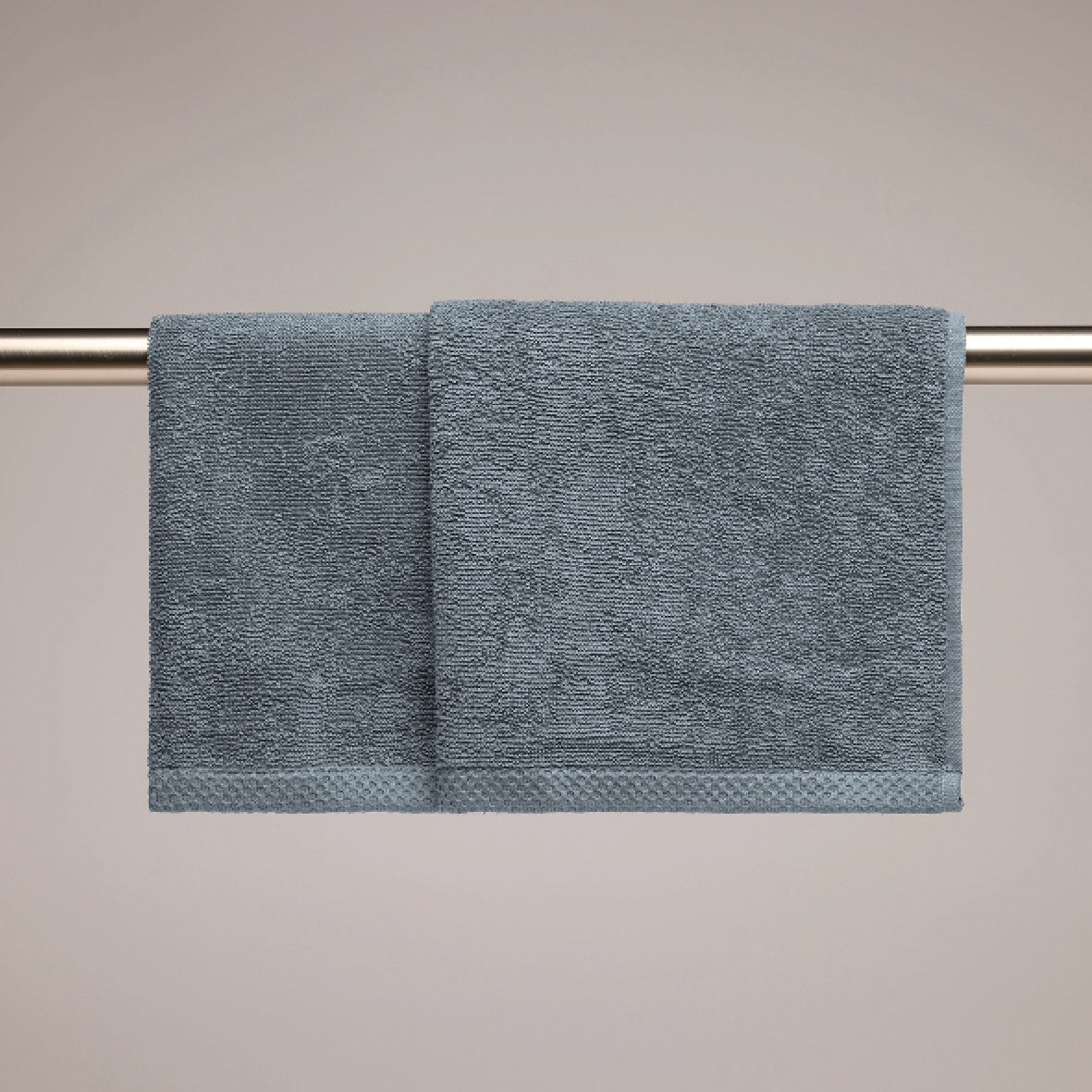 Kitchen towel combed cotton LT - Oasis - 2 x (45 x 45 cm) Prussian blue