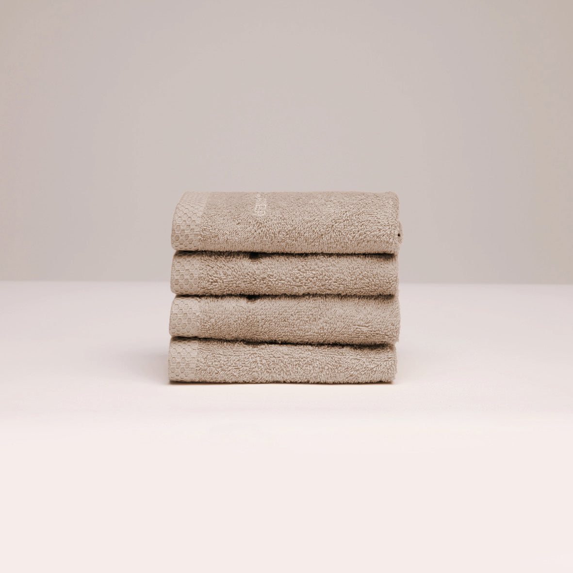 Guest towel combed cotton LT - Oasis - 4 x (30 x 30 cm) Taupe