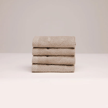 Guest towel combed cotton LT - Oasis - 4 x (30 x 30 cm) Taupe