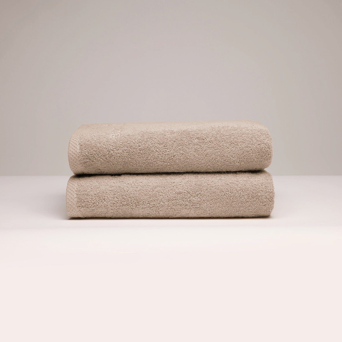 Bath towel combed cotton LT - Oasis - 2 x (70 x 140 cm) Taupe
