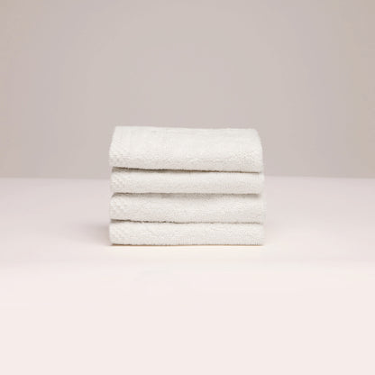 Guest towel combed cotton LT - Oasis - 4 x (30 x 30 cm) White
