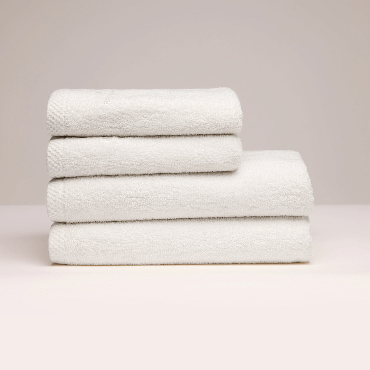 Hand towel + bath towel combed cotton LT - Oasis - 2 x (50 x 100 cm) + 2 x (70 x 140 cm) White
