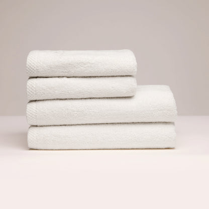 Hand towel + bath towel combed cotton LT - Oasis - 2 x (50 x 100 cm) + 2 x (70 x 140 cm) White