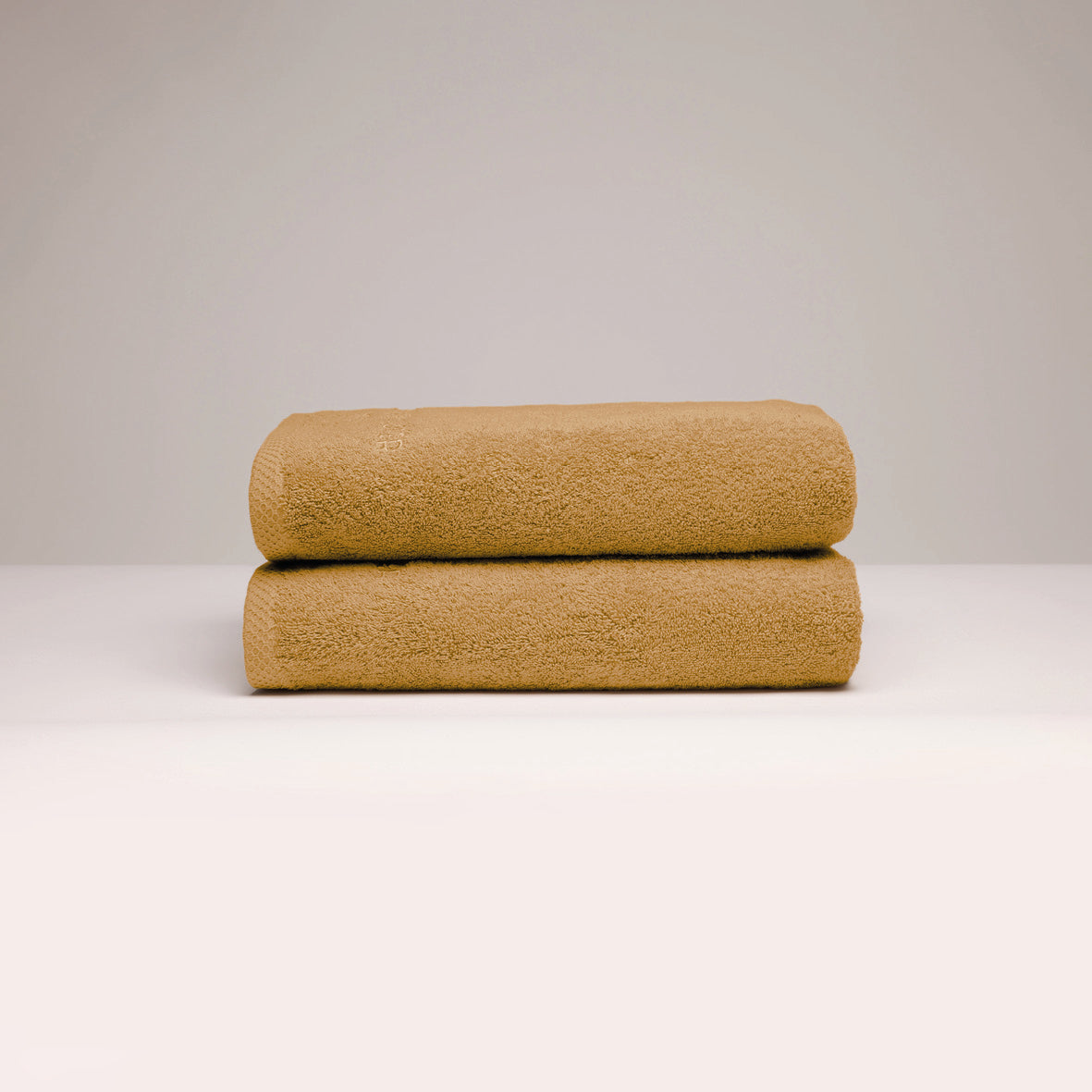 Hand towel combed cotton LT - Oasis - 2 x (50 x 100 cm) Mustard yellow