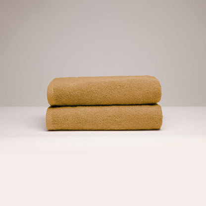 Hand towel combed cotton LT - Oasis - 2 x (50 x 100 cm) Mustard yellow