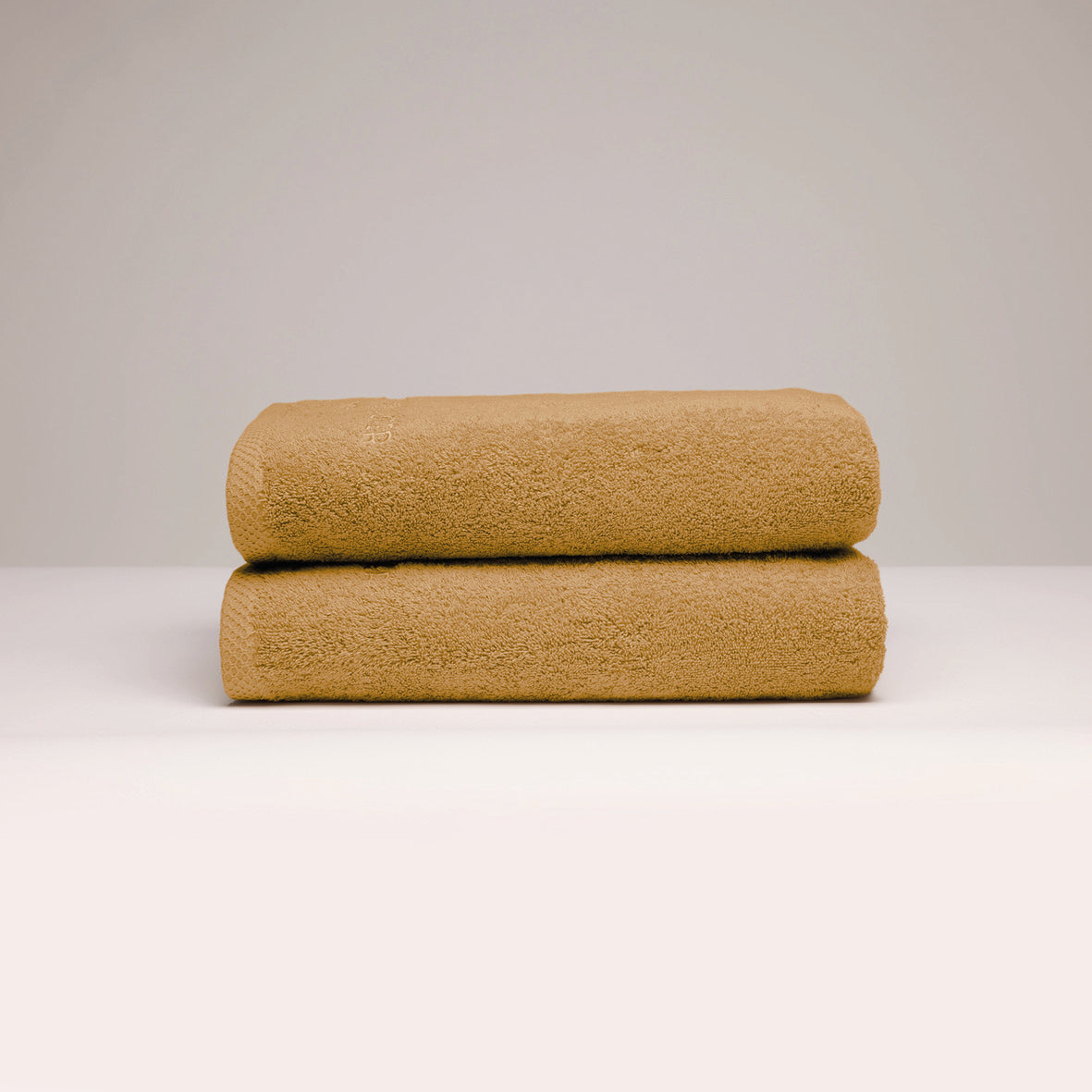 Bath towel combed cotton LT - Oasis - 2 x (70 x 140 cm) Mustard yellow