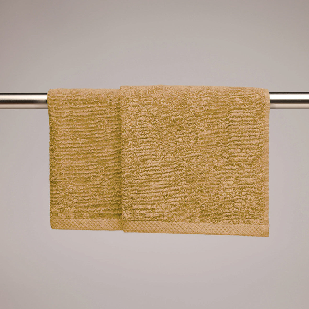Kitchen towel combed cotton LT - Oasis - 2 x (45 x 45 cm) Mustard yellow