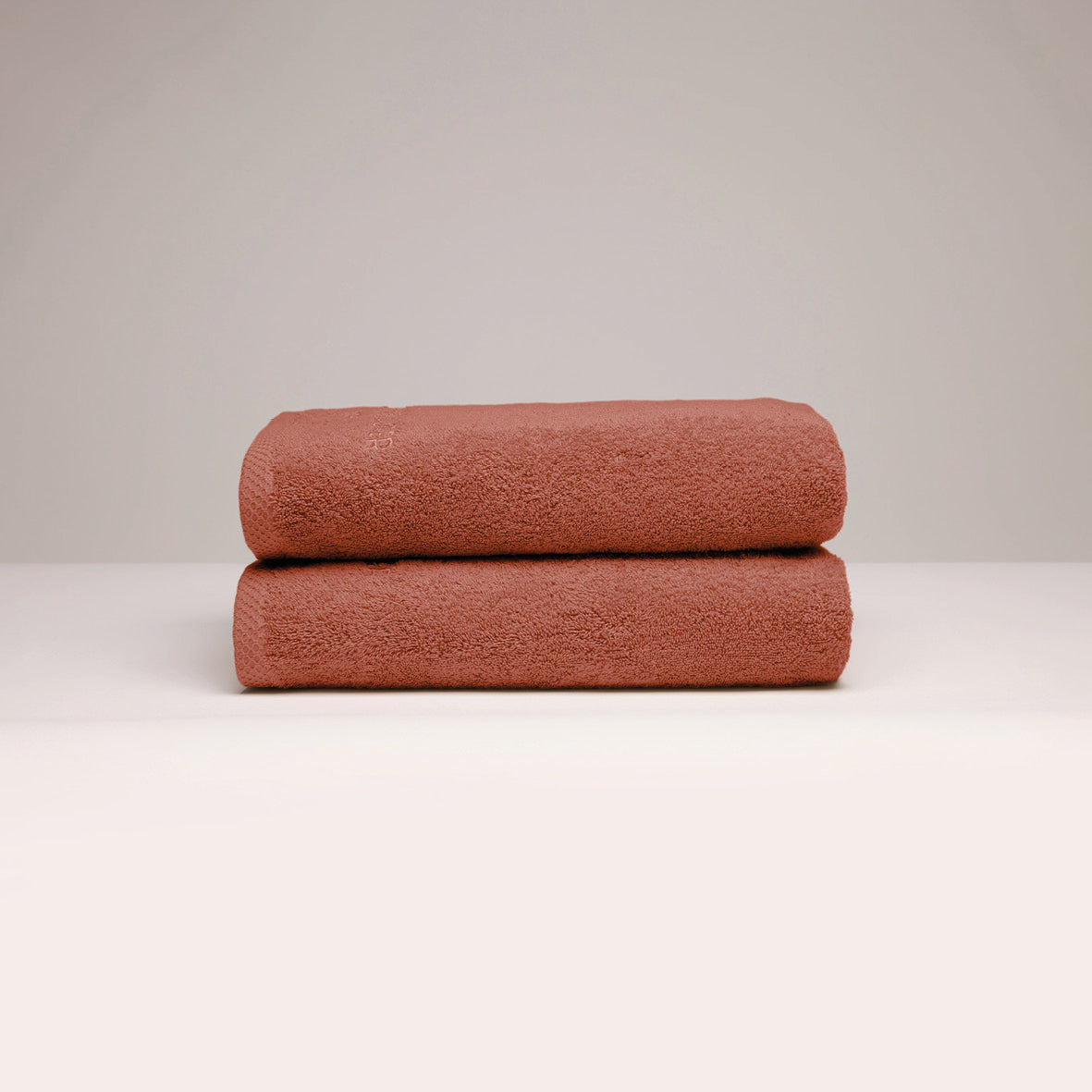 Hand towel combed cotton LT - Oasis - 2 x (50 x 100 cm) Terracotta