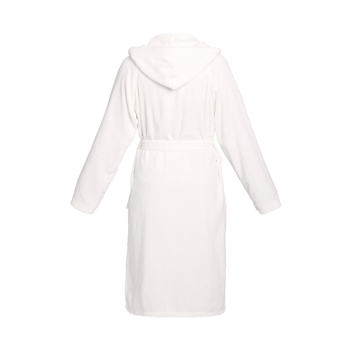 <p>Peignoir coton velours avec capuche - Uni Blanc</p>