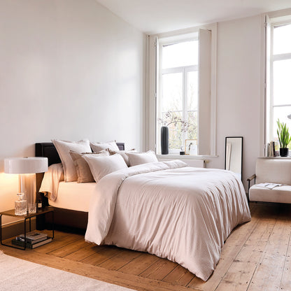 Duvet cover + pillowcase cotton satin - Gallina Taupe