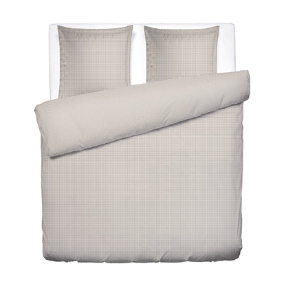 Duvet cover + pillowcase cotton satin - Gallina Taupe 260 x 240 cm + 2 x (63 x 63 cm)