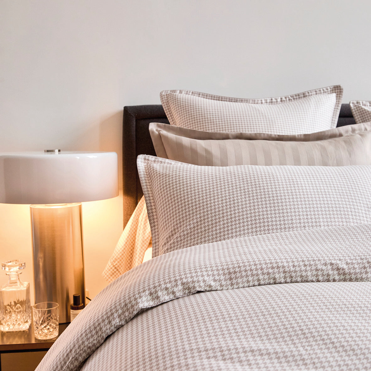 Pillowcase cotton satin - Gallina Taupe