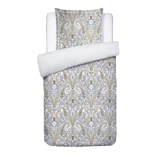 <p>Housse de couette + taie d'oreiller satin de coton - Palais oriental Taupe</p>