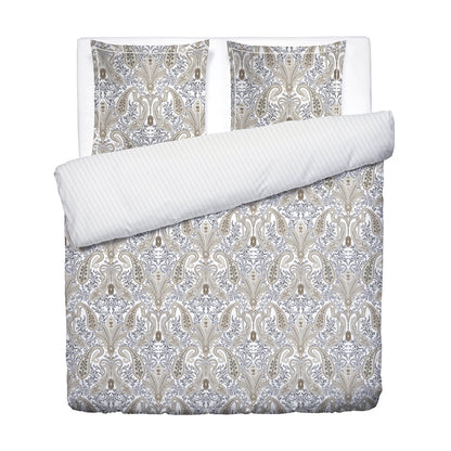 Duvet cover + pillowcase cotton satin - Palais oriental Taupe
