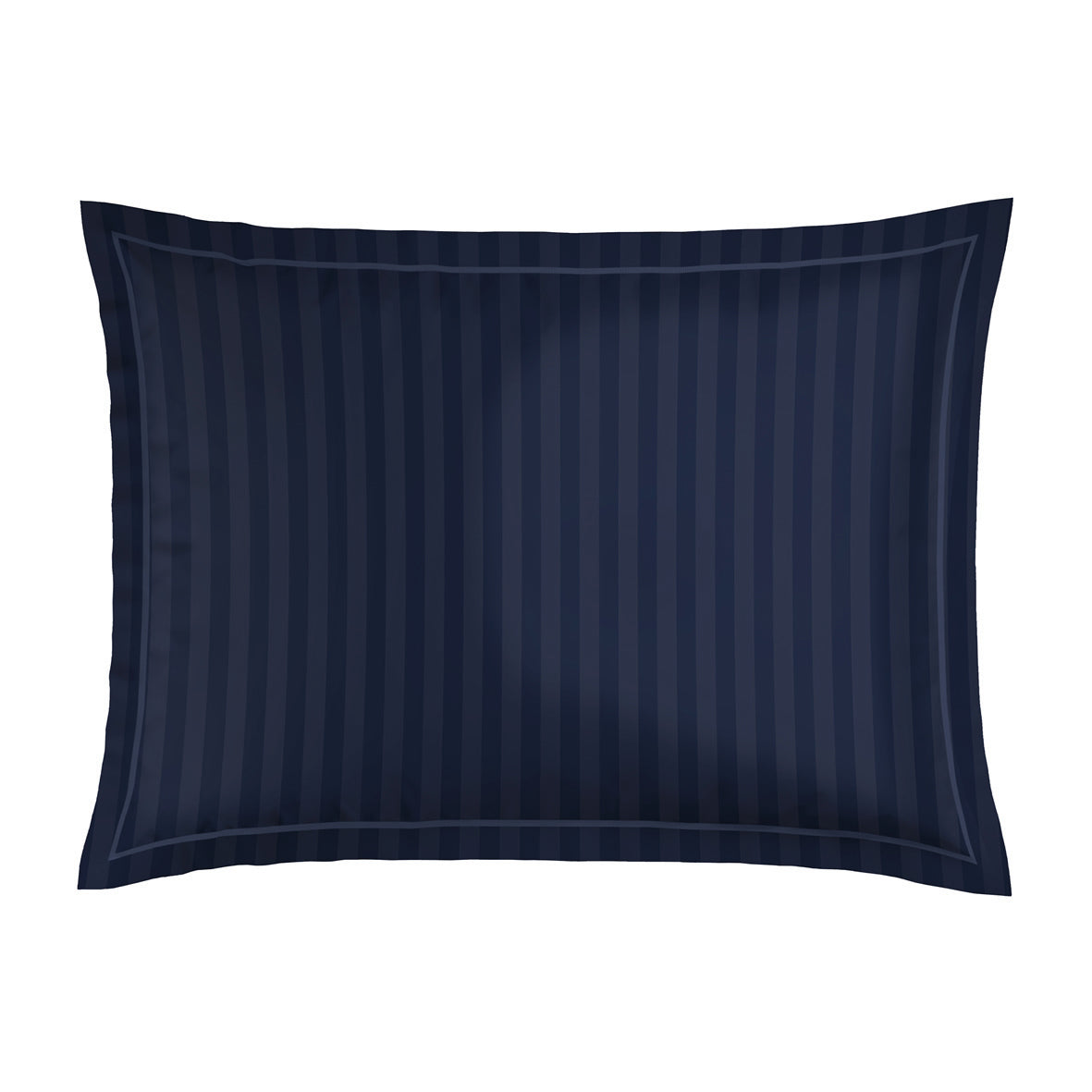 Pillowcase cotton satin - Dobby stripe woven / Eclipse fleuri Blue 11 2 x (50 x 70 cm)